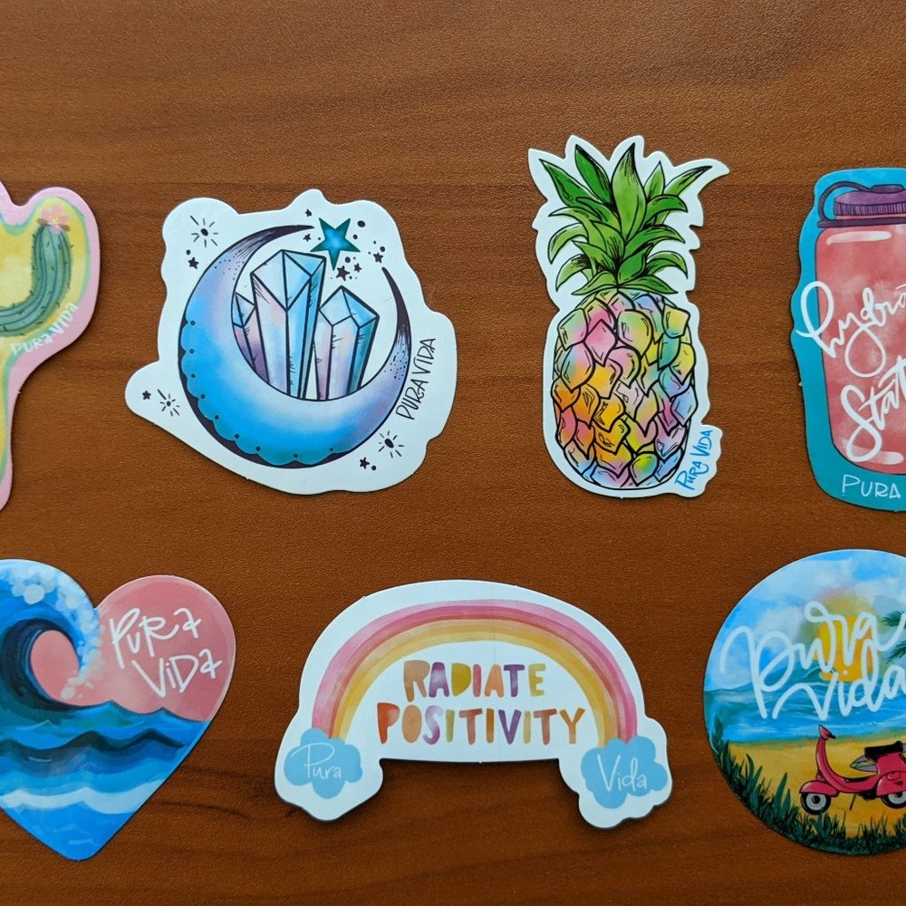 Pura Vida Sticker Set